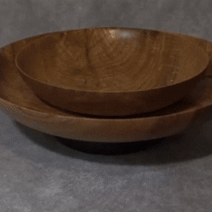 Platter and Plate. "Feathered" White Oak