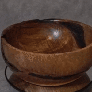 Big Leaf Maple bowl, with resin.